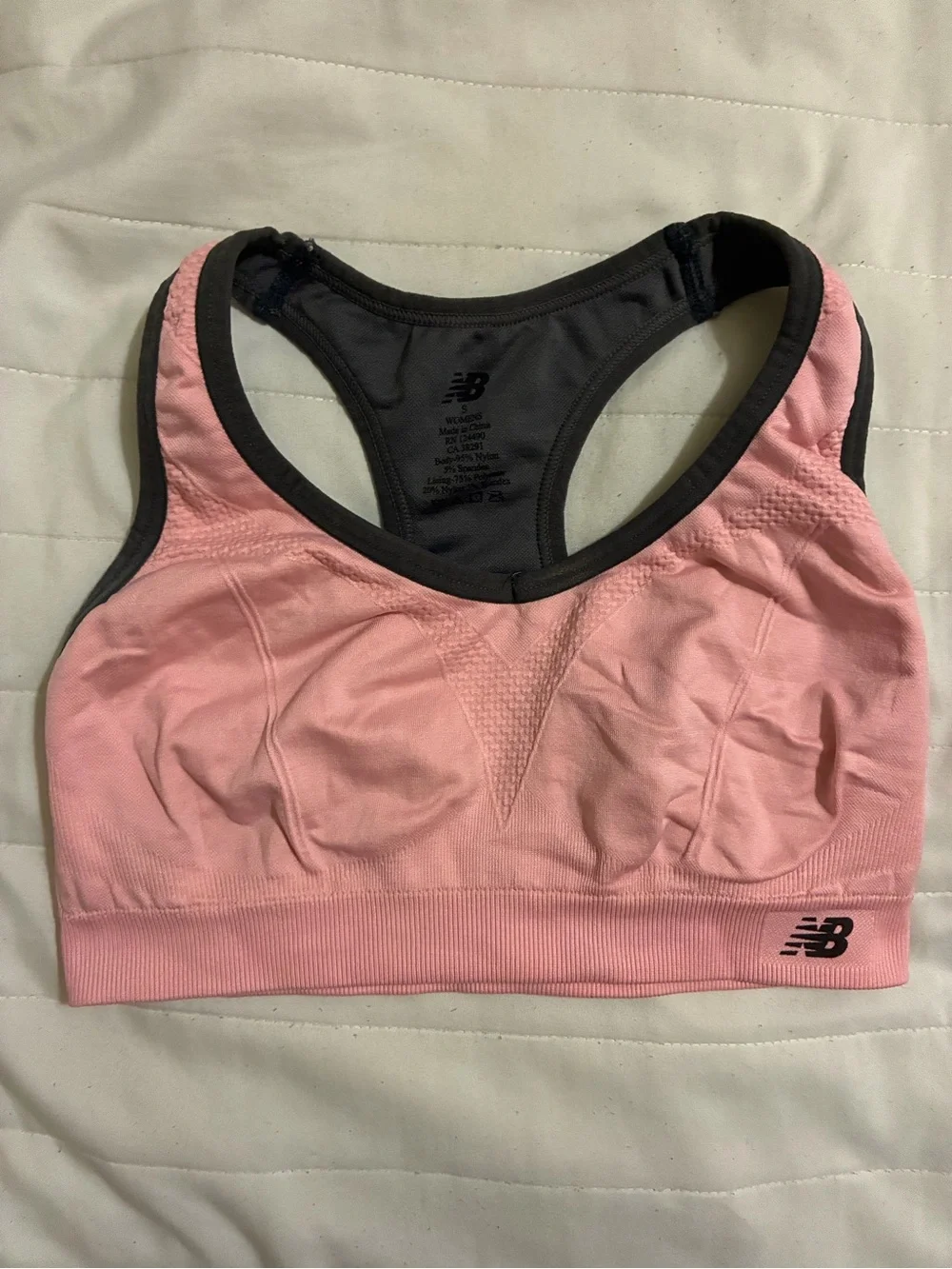 New Balance Women's Pink Sports Bra S